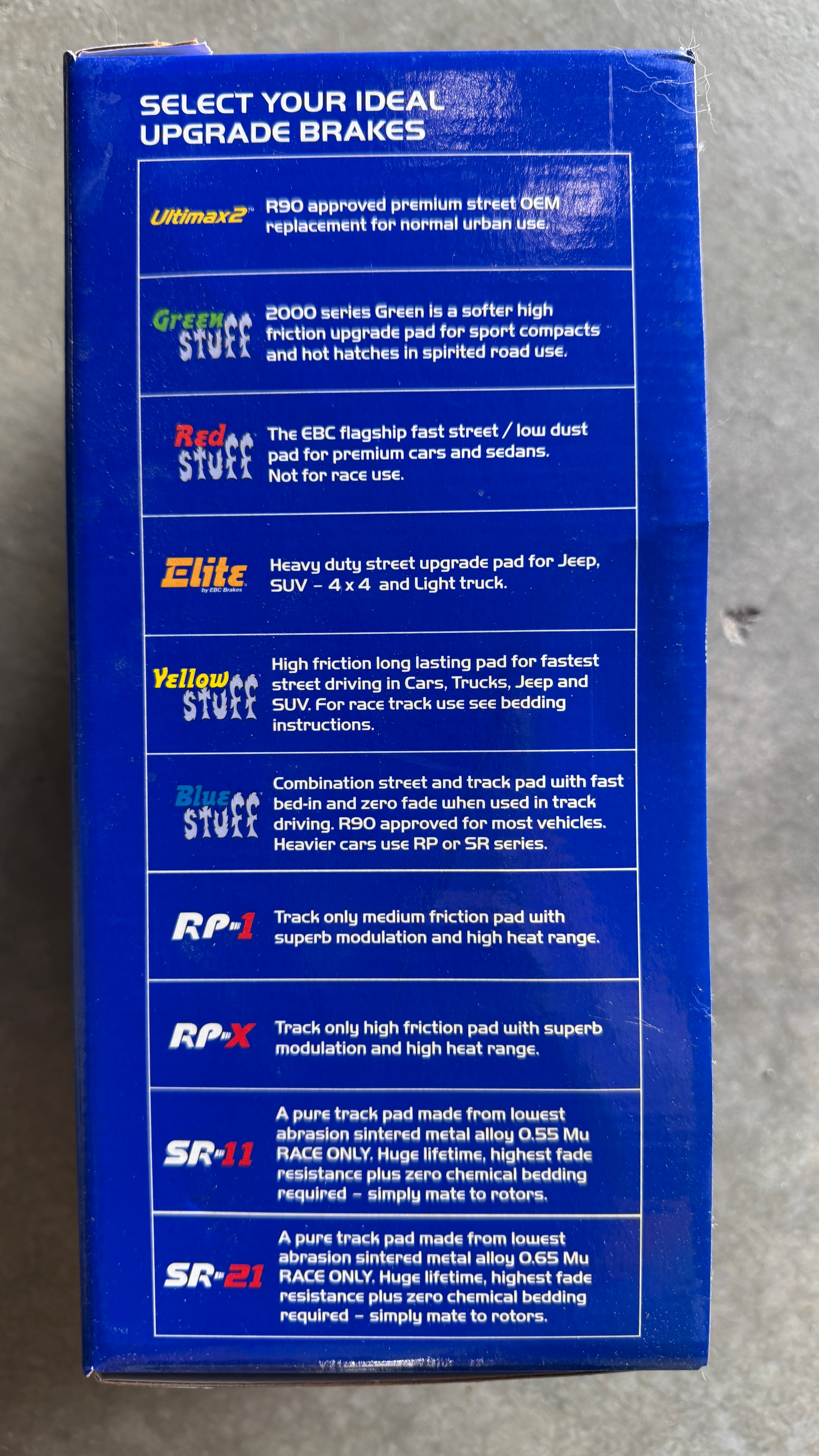 EBC Blue Stuff Front Brake Pads fits BMW PN: DP52522NDX