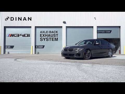 Dinan Free Flow Axle-Back Exhaust - 2020-2024 BMW M340i/M440i Stainless Steel - Black Tips - G20 / G22 / G23 / G26